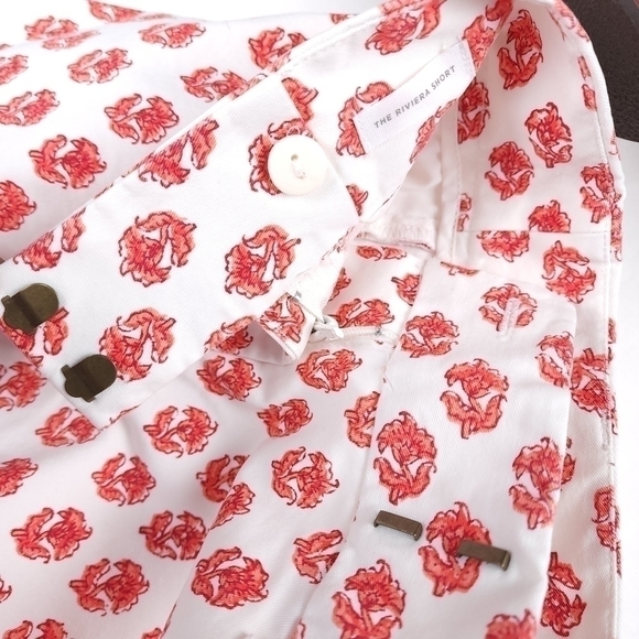 New Loft The Riviera Short White Red Sz 4 Petite - Picture 11 of 15